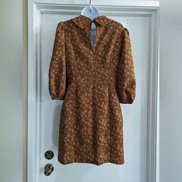 Code x mode floral granny core Pointed Collar dress - Picture 2 of 6